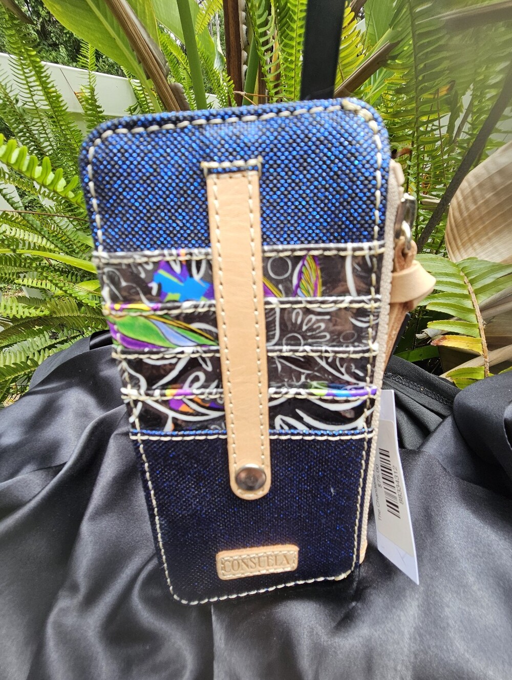 NWT Consuela Starlight Card Organizer Slim Wallet Blue Hummingbird - Picture 2 of 3